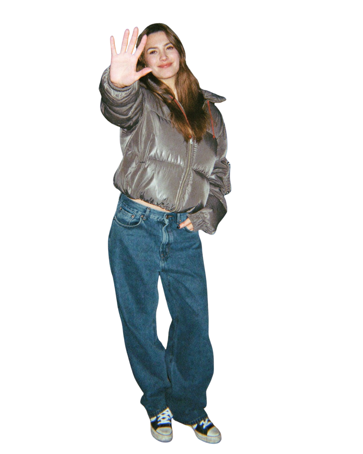 A creator waving, ready to share her profile link